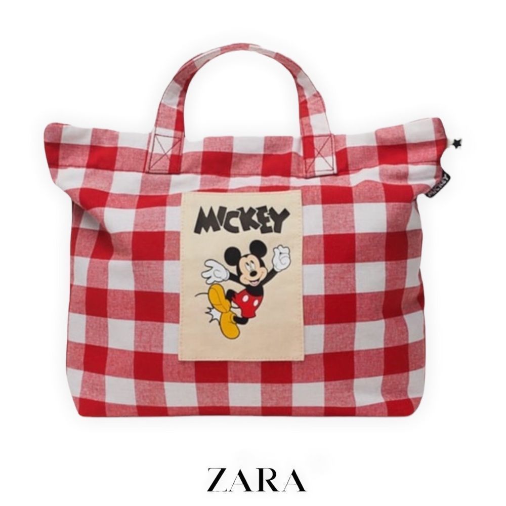 ZARA Kids | Red | MICKEY MOUSE © DISNEY GINGHAM SHOPPER